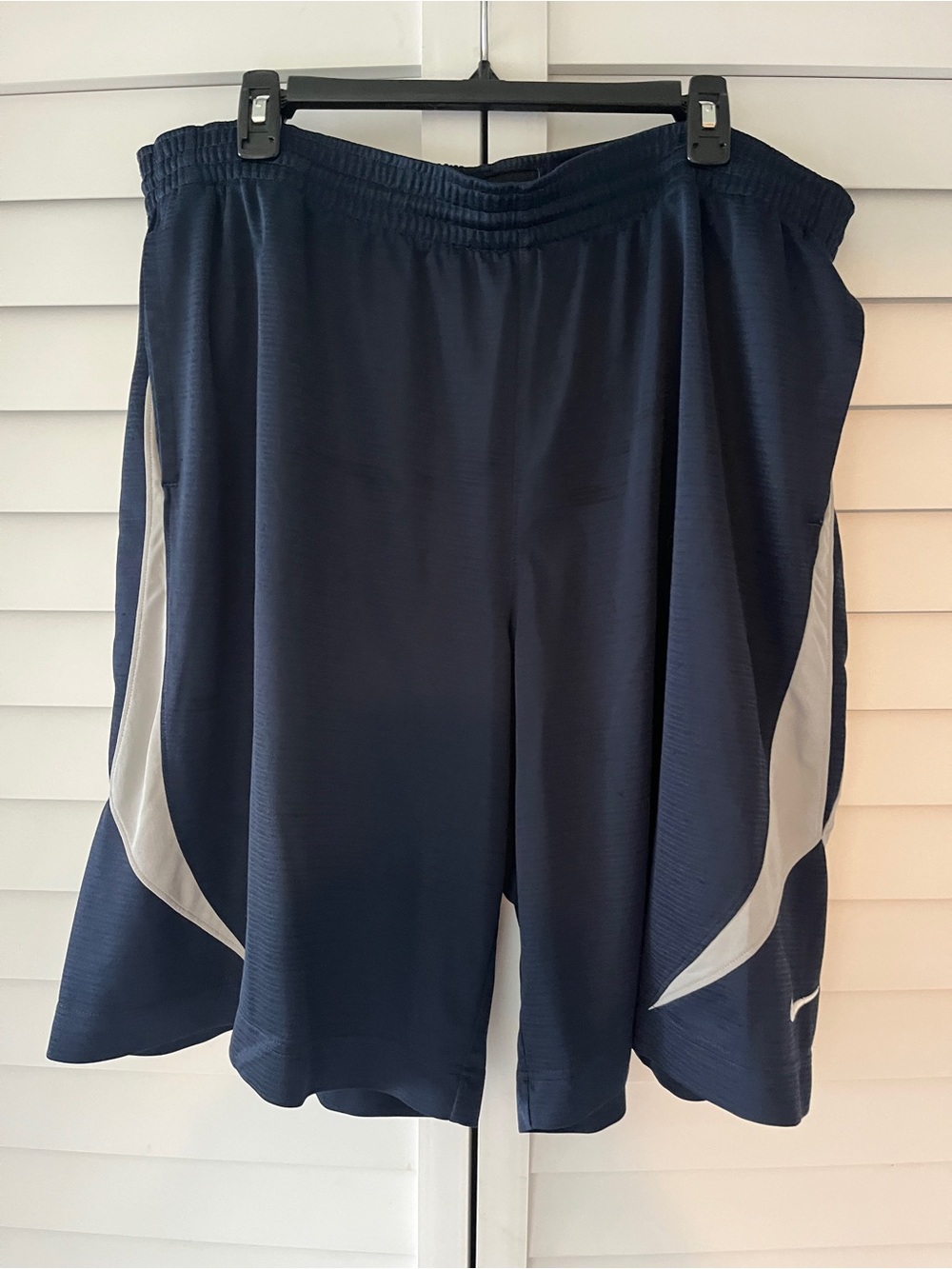 Men’s Nike Navy Athletic Shorts with Gray Panels